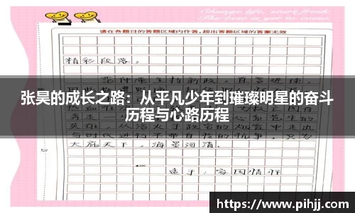 张昊的成长之路：从平凡少年到璀璨明星的奋斗历程与心路历程